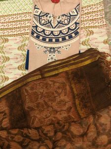 W brand  Sleeveless Kurta with Ethnic Print