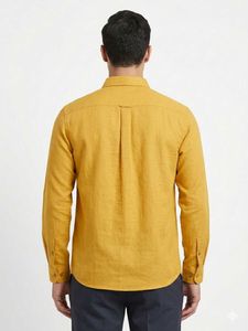 Men's Mustard Yellow Full Sleeve Shirt