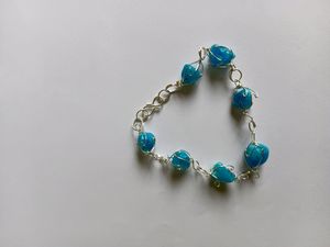 Stone Necklace With Bracelet And Earrings