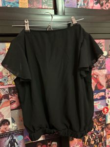 Chic Black Formal Top/Blouse