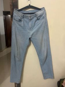 Light Wash Straight Leg Jeans