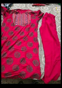 Vibrant Pink Kurta Set in 40-42 size