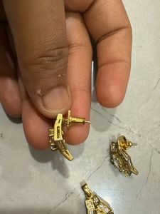 Elegant Gold Tone Jewelry Set with Crystals