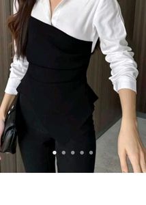 Chic Two-Tone Long Sleeve Top