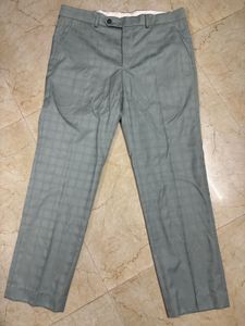 Men's Light Blue Plaid Pant