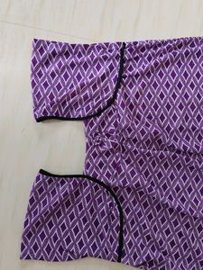 Purple Diamond Print Nightgown
