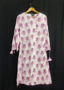 Pink Floral Printed Kurti (Woman)