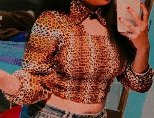 Tiger Print Crop Top