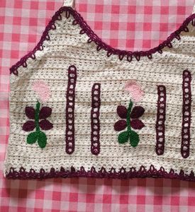 crochet flower top 🌸