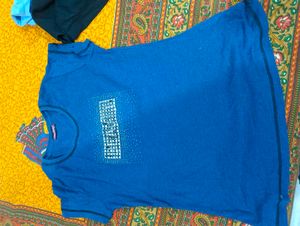 3 Blue Sparkle Graphic T-Shirt of forever
