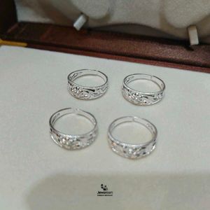 Pure Silver Elegant Toe Ring one pair