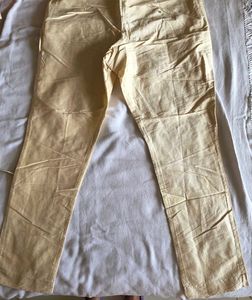 Pure Silk Beige Pants