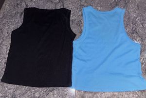 2 Pack Women's Tank Tops - Black &amp; Blue