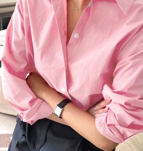 Pink Oversized Button-Up Shirt