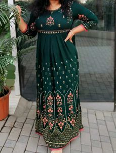 Beautiful Green Ethnic Printed Gown