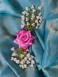 Beautiful Rose Hair Accessories with Pearls