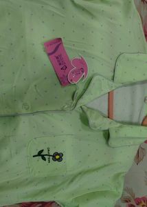 Light Green Polka Dot Pajama Set