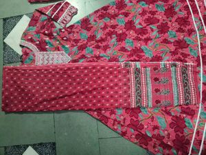 Women's Pink Floral Kurta Set