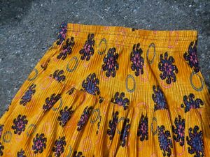 Flowy Floral Print Ethnic Skirt