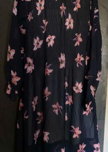 Floral Print Sheer Maxi Dress anchor Leg