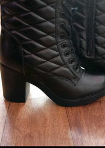 Quilted Lace Up Boots