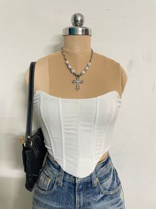 Chic White Corset Top