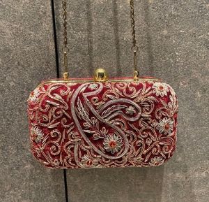 Indian Designer Bridal Zardozi Clutch (brand new)