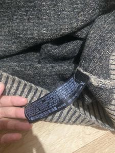 Cozy Grey Knit Sweater Dress