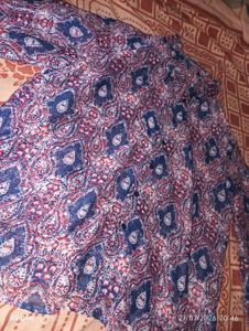 Bohemian Print sheer shirt