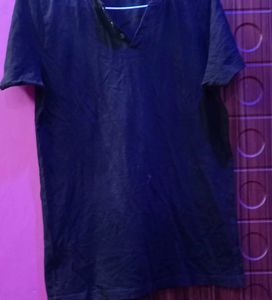 Men's Dark Blue Henley T-Shirt