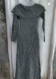 172510. Grey Knit Maxi Dress