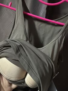 Basic Khaki Tank Top with pad32-34