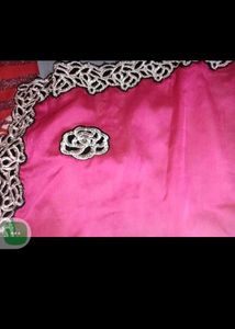Elegant Pink &amp; Grey Set saree with blouse