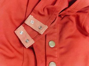 Chic Red Puff Sleeve Button-Up Top