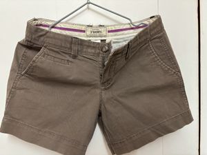 Brown Cotton Shorts