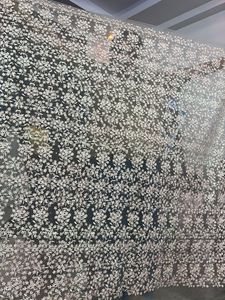 Baby pink Embroidered Net Dress Material