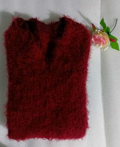 Korean Furr Long Sweater With Free Gift 🎁
