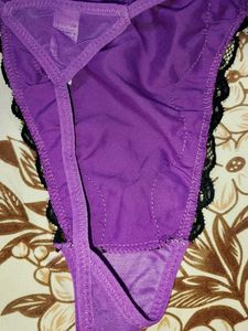 Purple Lace Thong
