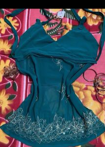 💚 90sbackless kurta,plazo,chuni,slang bag set 💚