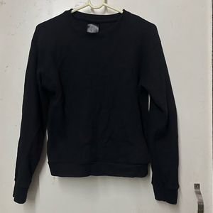 Classic Black Waffle Knit Sweater