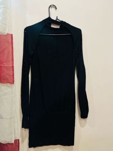 Black Turtle Neck Bodycon Dress