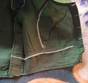 Green Readymade Saree Blouse