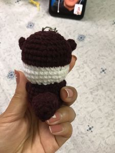Handmade Crochet Otter Keychain