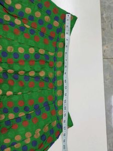 chanderi polka weaving skirt