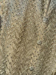 Elegant Gold Embellished Kurta Set
