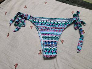 Vibrant Geometric Print Bikini Bottom
