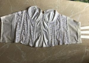Vintage White Lace Corset Bustier
