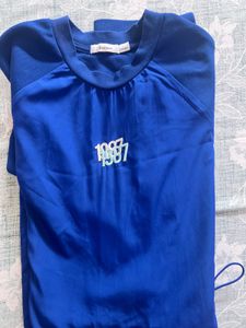 Blue Oversized T-Shirt Dress