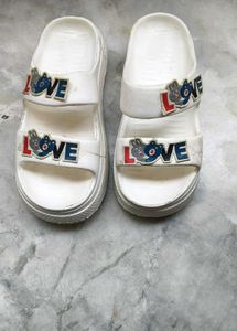 Cute White Love Slides