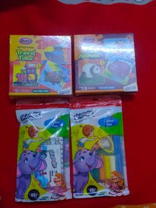 Kids Puzzles and stationery with full kit.